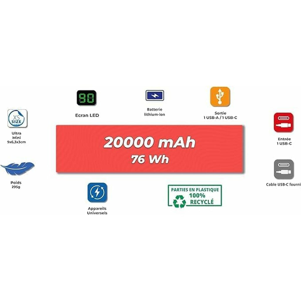 Powerbank Wonder Wonder WX20 Silver 20000 mAh-3