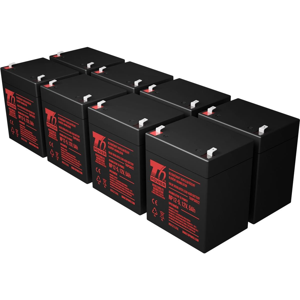 Battery set T6 Power for APC Smart-UPS DLA2200RM2U, VRLA, 12 V (T6APC0020_v87046)