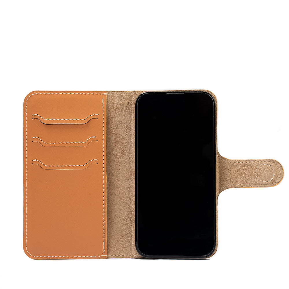 iPhone 14 series Top-Grain Leather Folio Case Wallet - Classic 4.0